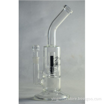 Glass Pipe Oil Rig Glass Oil Pipe Glass Smoking Pipe with 1 Perc 14 Inches High (GB-028)